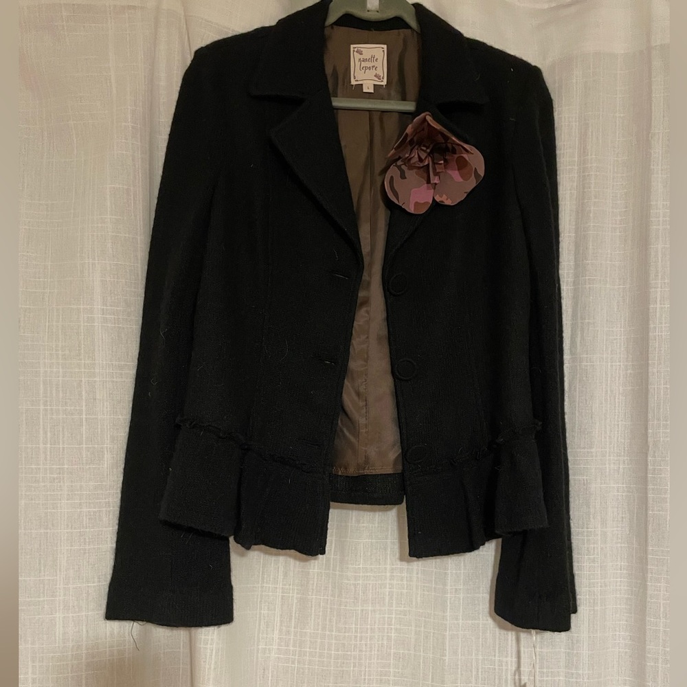 Nanette Lepore Suit Jacket Skirt Set L